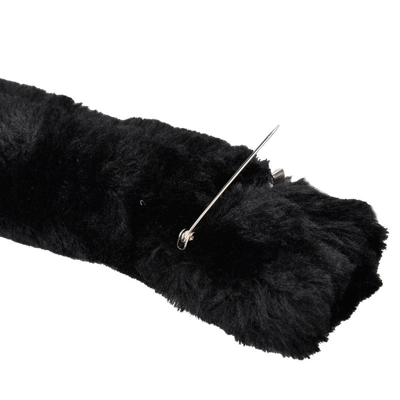 E-TING Cat Monkey Cosplay Tail 68cm / 26.77â€³ Long Fur Neko Anime Cosplay Lady Girls Party Costume(Black) - Image 2
